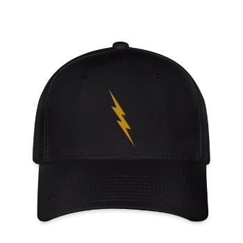 Golden Lightning Bolt - Flexfit Cap - black - Front