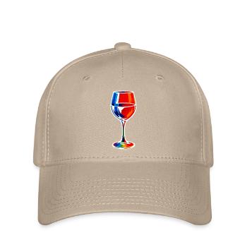 Verre à vin coloré - Casquette Flexfit - kaki - Devant