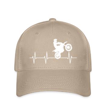 Fréquence cardiaque de moto - Casquette Flexfit - kaki - Devant