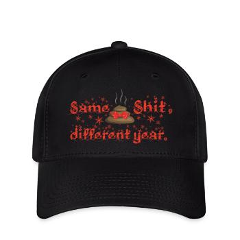 Same Shit - different year, ugly christmas - Flexfit Cap - black - Front
