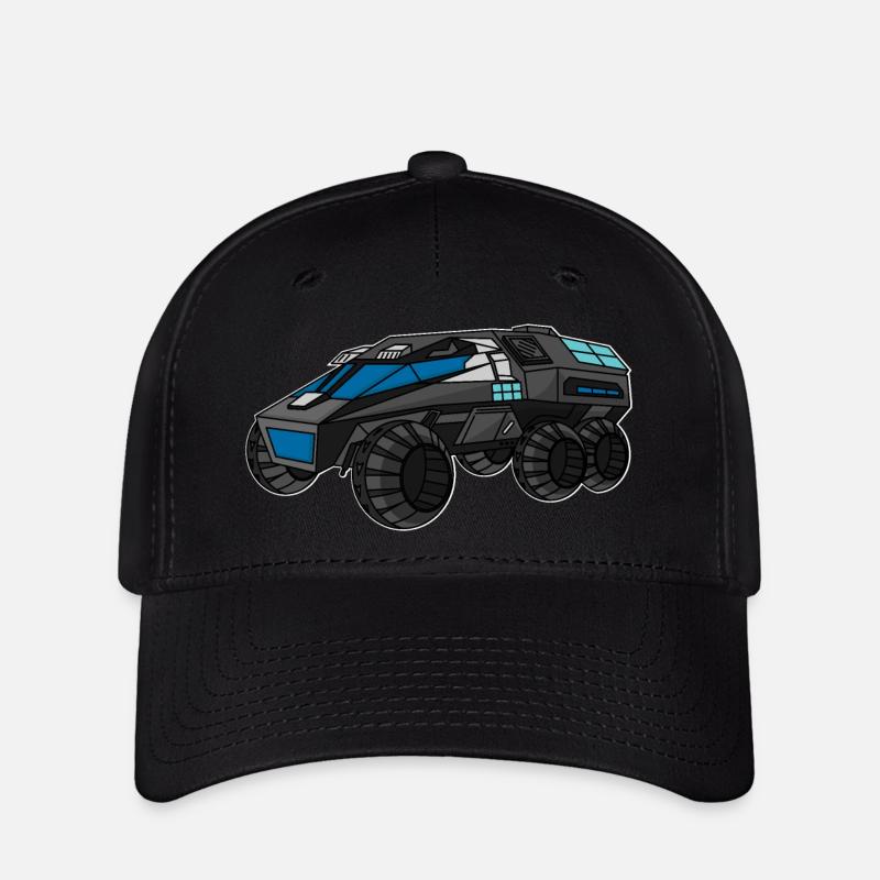 Mars Rover, Voiture spatiale, Voiture spatiale - Casquette Flexfit - noir