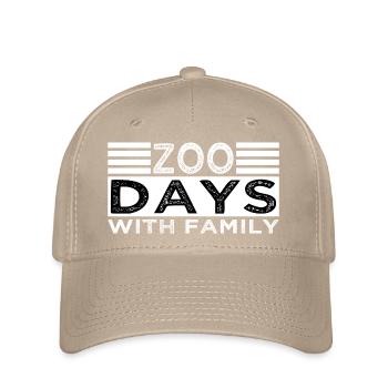 zoo exploration funny zoo animals fun - Flexfit Cap - Khaki - Vorne
