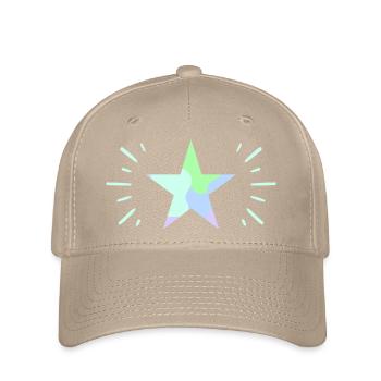 Pastellfarbener Leuchtender Stern - ApriNoeScor - Flexfit Cap - Khaki - Vorne