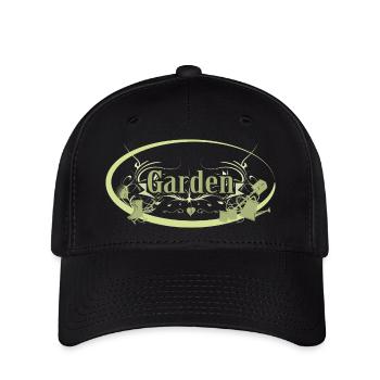 Panneau de jardin vintage anglais avec outils - Casquette Flexfit - noir - Devant
