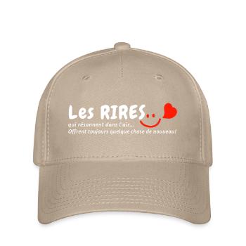 "The laughter that resonates offers something..." - Flexfit Cap - khaki - Front