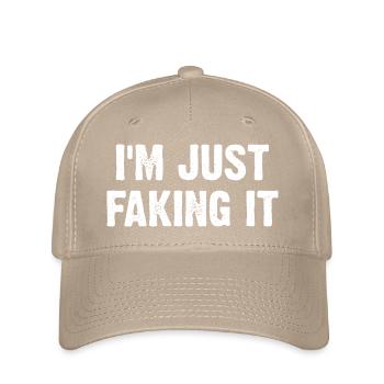 Je fais semblant - Casquette Flexfit - kaki - Devant