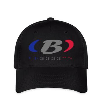 Design Graphique Abstrait Coloré - Casquette Flexfit - noir - Devant