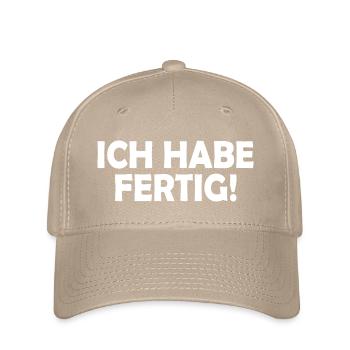 Ich habe fertig - Flexfit Cap - Khaki - Vorne