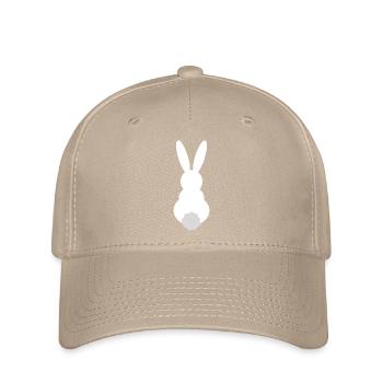 Silhouette de lapin avec une queue duveteuse - Casquette Flexfit - kaki - Devant
