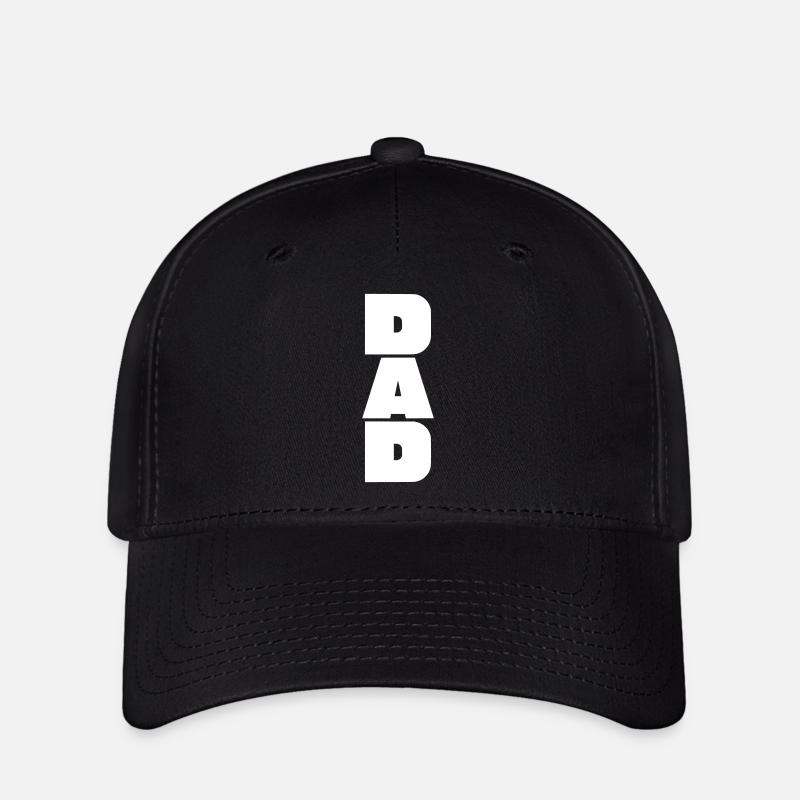 Dad Lettering - Dad - Dad - Flexfit Cap - black