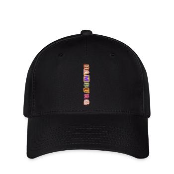 Hamburg Vibes : l’amour dans l’écriture - Casquette Flexfit - noir - Devant