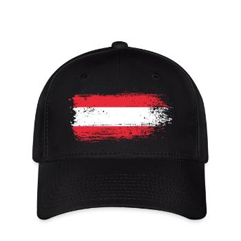 Austrian Brushstroke Flag - Flexfit Cap - black - Front