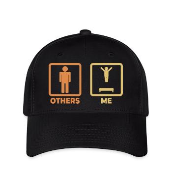 Figurine de bâton de trampoline - Casquette Flexfit - noir - Devant