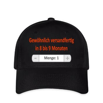 Baby- Babybauch - in 8 bis 9 Monaten - Vers.2 - Flexfit Cap - Schwarz - Vorne