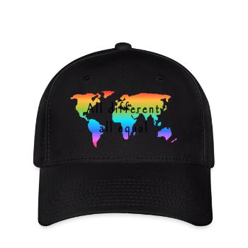 all different all equal. Love is Love. - Flexfit Cap - Schwarz - Vorne