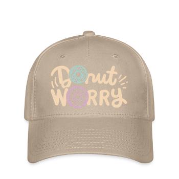 Donut inspirierender Donut - Flexfit Cap - Khaki - Vorne