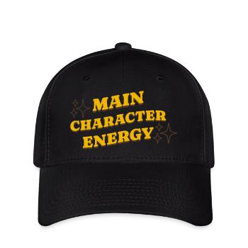 Main Character Energy Positive Affirmations - Flexfit Cap - black - Front
