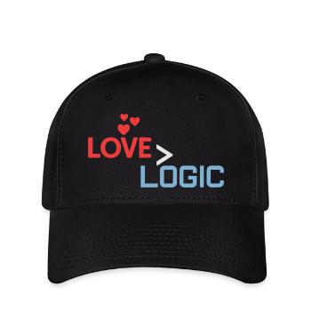 Love Greater Than Logic Design - Flexfit Cap - black - Front