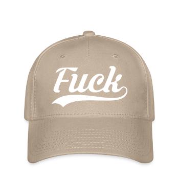 Fuck Retro Script - Flexfit Cap - khaki - Front
