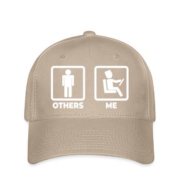 Bus Driver Stick Figures - Flexfit Cap - khaki - Front