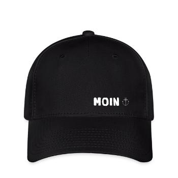 Moin | das Symbol Logo - Hamburg Nordsee Meer - Flexfit Cap - Schwarz - Vorne