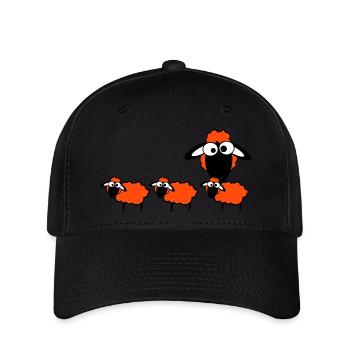sheep color - Flexfit Cap - Schwarz - Vorne