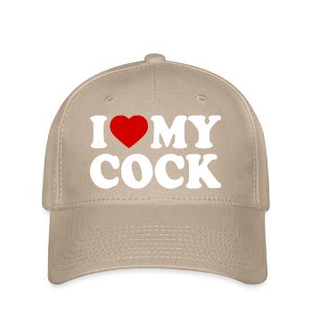 I love my cock - Flexfit Cap - khaki - Front