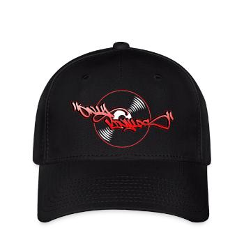 Nur vinylos2 - Flexfit Cap - Schwarz - Vorne