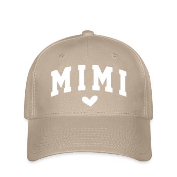 Mimi Love Heart Design for Grandmothers - Flexfit Cap - khaki - Front