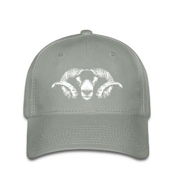 Aries / Portrait / White / Head - Flexfit Cap - green-grey - Front