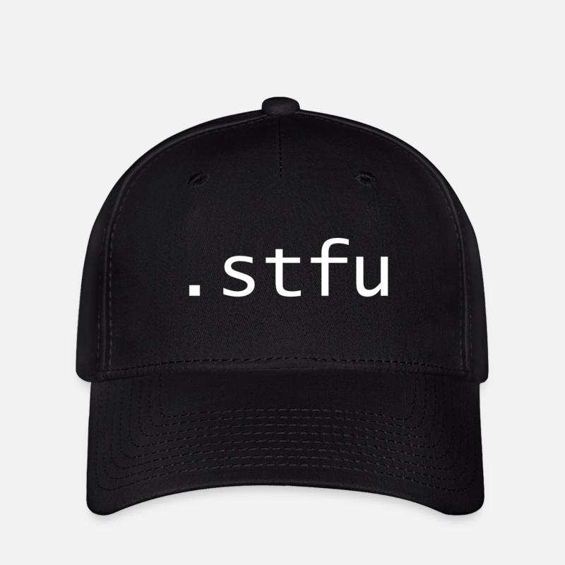 stfu - Shut the fuck up - Flexfit Cap - Schwarz