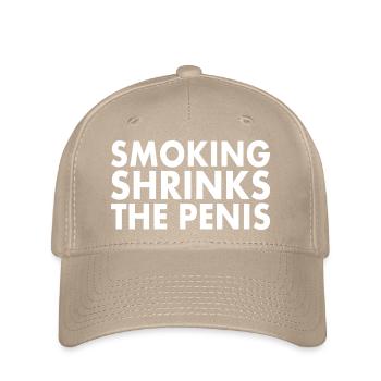Smoking shrinks the penis - Casquette Flexfit - kaki - Devant