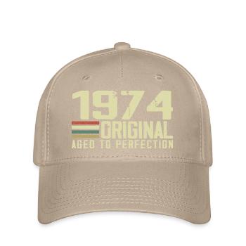 Jahrgang 1974 - Jahrgang 1974 - 50-jähriges Jubiläum Retro - Flexfit Cap - Khaki - Vorne