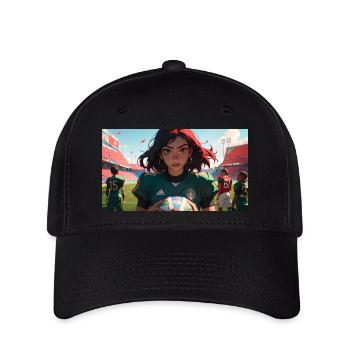 Woman Football - Flexfit Cap - Schwarz - Vorne