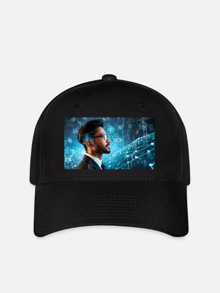 ein Nerd in der digitalen Welt - Flexfit Cap - Schwarz