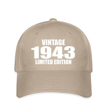 Vintage 1943 Birthday 1943 Retro 1943 - Flexfit Cap - khaki - Front