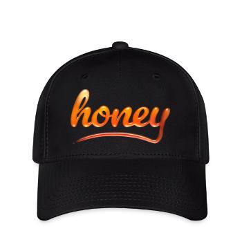 Honey Text Art - Flexfit Cap - black - Front