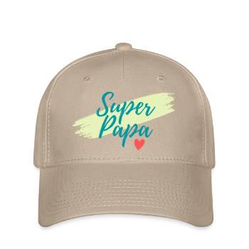 Super-Papa - Flexfit Cap - Khaki - Vorne