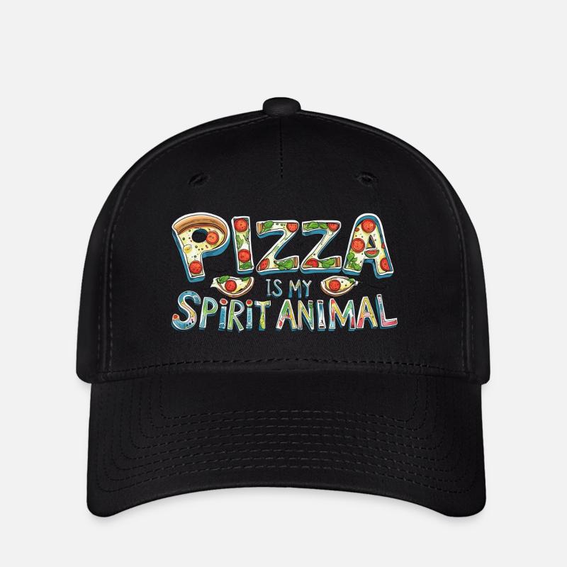 Pizza Love - Flexfit Cap - Schwarz