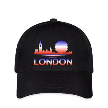 London Skyline Gradient - Flexfit Cap - black - Front