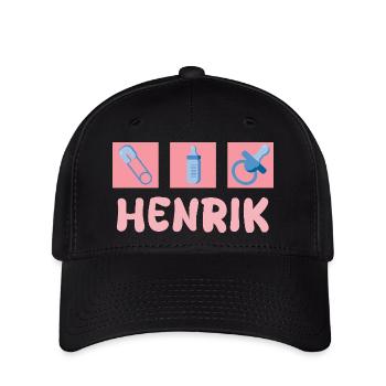 Geschenk für Henrik - Flexfit Cap - Schwarz - Vorne