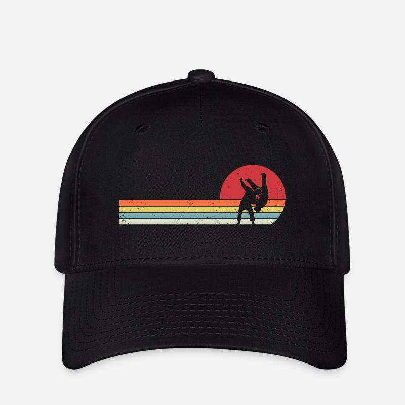 Retro-Judo - Flexfit Cap - Schwarz