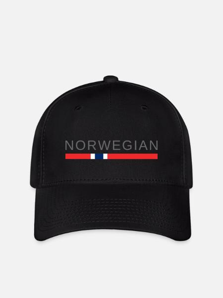 norwegisch - Flexfit Cap - Schwarz