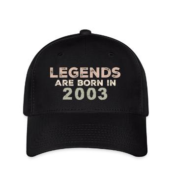 Legenden 2003 Jahrgang Retro Geburtstag Original - Flexfit Cap - Schwarz - Vorne
