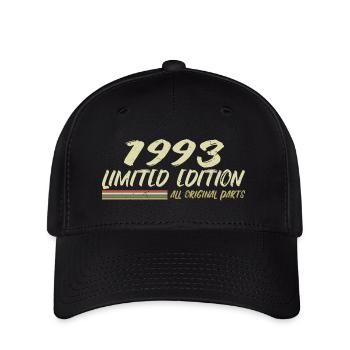 1993 Geburtstagsgeschenkidee 1993 - Flexfit Cap - Schwarz - Vorne