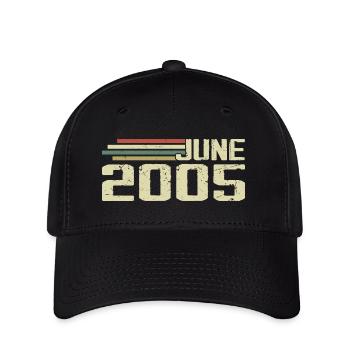 June 2005 Anniversary June 2005 June 2005 Birthday - Flexfit Cap - black - Front