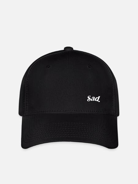 SAD weiss - Flexfit Cap - Schwarz