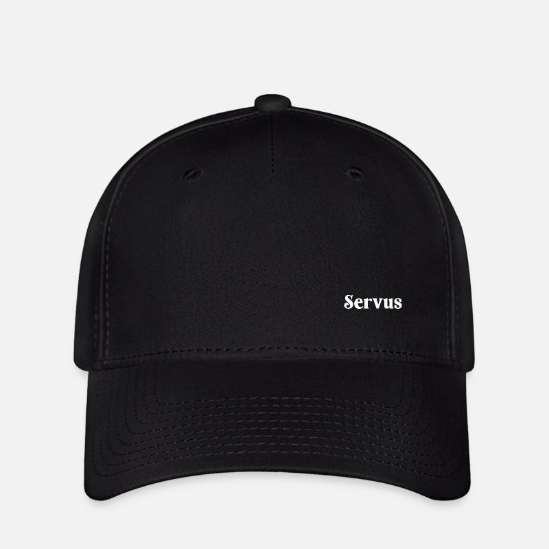 SERVUS weiss - Flexfit Cap - Schwarz