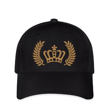 Lorbeer | König | Königin | King | Queen - Casquette Flexfit - noir - Devant