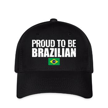 Fier d’être brésilien Brésilien Brésil - Casquette Flexfit - noir - Devant